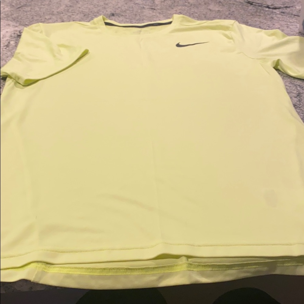 Nike fluorescent yellow Dri-fit Tshirt never worn